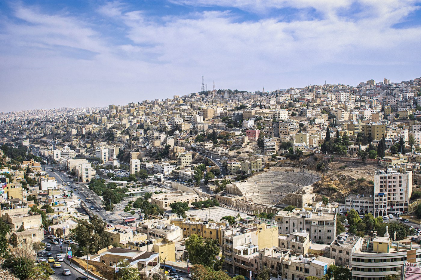 Hillside view in Amman
