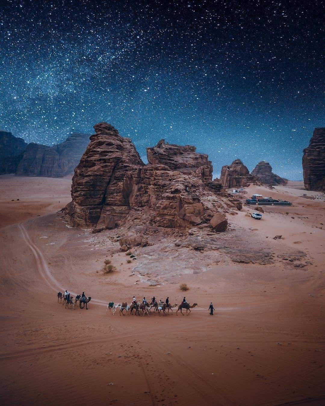 Sand dunes in Wadi Rum